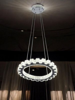 Люстра потолочная светодиодная (LED), 610*610 мм, 25 Вт, Crystal 1601 4K (SBL-CR-25W-1601-4K)