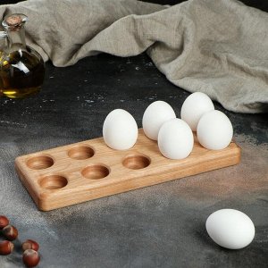 Подставка для яиц "Премиум", 28 х 11 см, массив ясеня