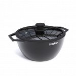 &quot;TESORO&quot; Florence Induction total dark&quot; Кастрюля 3л, с крышкой