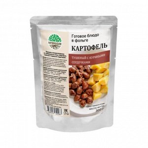 Картофель тушеный с куриными сердечками,300гр,1/12, шт
