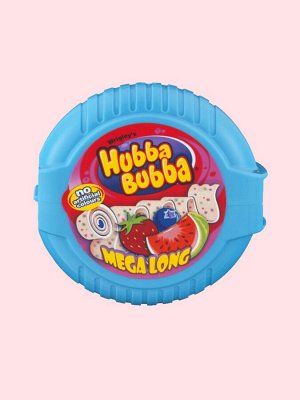 Wrigley Жевательная резинка со вкусом фруктов Hubba Bubba Mega Long Лента Хубба Бубба рулетка 56 гр