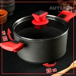 Кастрюля с крышкой со съемной ручкой