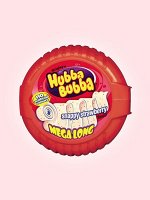Жевательная резинка со вкусом клубники Hubba Bubba Strawberry - лента рулетка Вриглейс Хубба-Бубба 56 гр