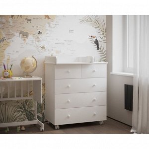 Комод пеленальный детский ИНКАНТО Nova 800/5.80х45х105 см., 5 ящиков