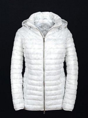 Куртка зимняя женская Merlion Debora (белый принт) белый