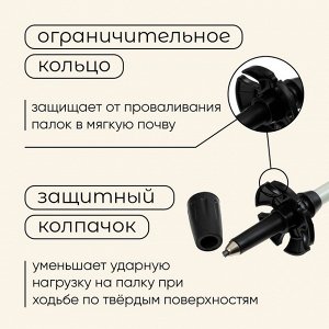 Палка трекинговая maclay Alu 500, телескопическая, 1 шт.