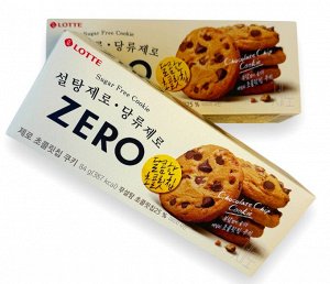 Печенье без сахара ZERO Chocolate Chip Cookie (Лотте ЮКорея), 84г,