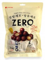 Шоколадное драже без сахара ZERO Crunchy Chocolate Ball (Лотте ЮКорея), 140г, 1/18