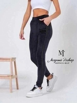 Женские вельветовые лосины с высокой и мехом