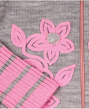Вязаный розовый джемпер для девочки Цвет: розовый