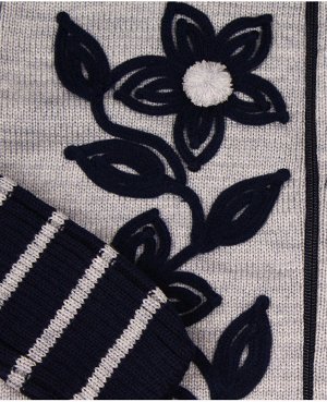 Вязанный серый джемпер для девочки Цвет: серый