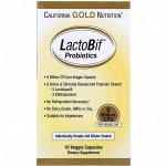 California Gold Nutrition, Пробиотики LactoBif, 5 млрд КОЕ, 10 овощных кап.