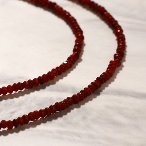 Бусы шар №2 «Агат бордовый», 34 см с удлинителем 5 см