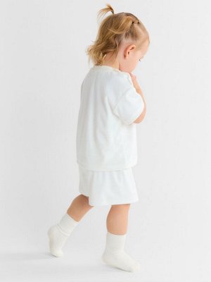 Костюм (шорты и футболка) Крошка Я Plushy, -98 см, молочный