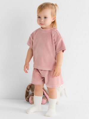 Костюм (шорты и футболка) Крошка Я Plushy, -86 см, розовый
