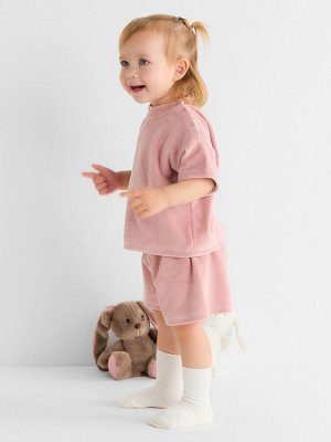 Костюм (шорты и футболка) Крошка Я Plushy, -86 см, розовый