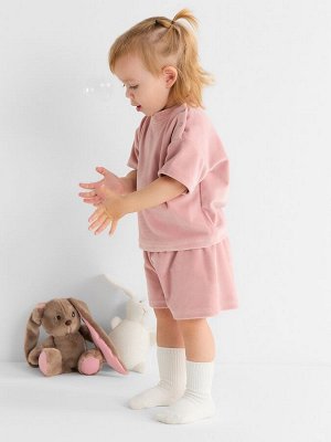 Костюм (шорты и футболка) Крошка Я Plushy, -86 см, розовый