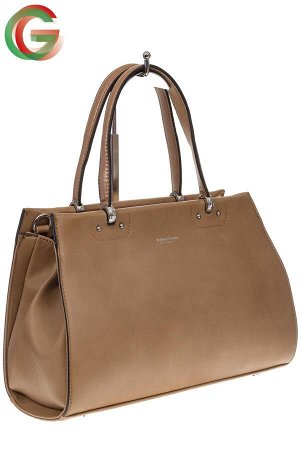 Бежево-коричневая женская сумка из искусственной кожи