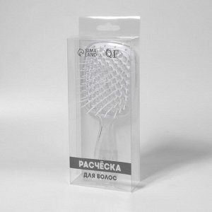 Расчёска массажная, широкая, вентилируемая, 8.5?20.5(±1) см, PVC коробка, прозрачная