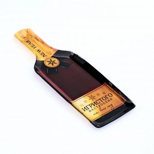 Тарелка плоская новогодняя «Игристого настроения», 12x35 см, стекло