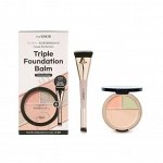 Трехцветный тональный бальзам для маскировки недостатков кожи Cover Perfection Triple Foundation Balm