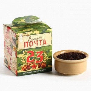 Чай подарочный «Военная почта. 23 февраля», вкус: мята, 50 г.
