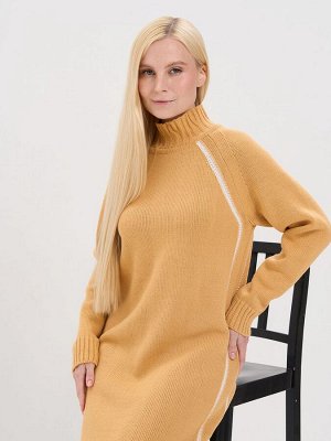 Платье женское 7242-20041   5100469/501 охра/белый