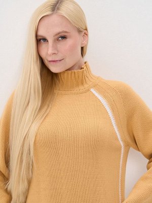 Платье женское 7242-20041   5100469/501 охра/белый