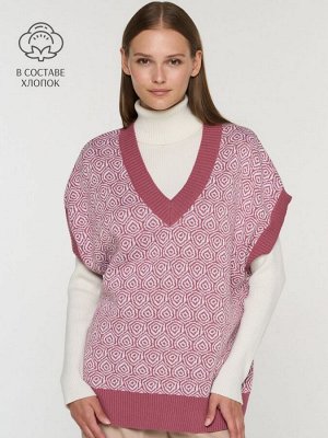 Жилет женский 9242-91037   9839/001 т.пудра/белый