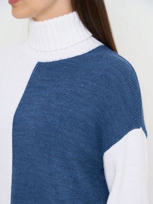 Джемпер женский 9242-94148   023/501 т.джинс/белый