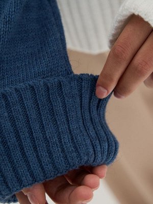 Джемпер женский 9242-94148   023/501 т.джинс/белый