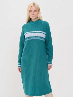 Платье женское 9242-92034   4300999/221618/16984 аквамарин/берег реки/осеннее небо