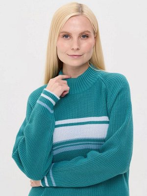 Платье женское 9242-92034   4300999/221618/16984 аквамарин/берег реки/осеннее небо
