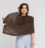 Палантин из шерсти яка, коричневый