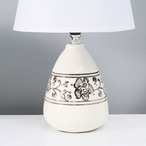 Настольная лампа с абажуром RISALUX «Андо», Е14, 40 Вт, белый, 20x20x31.5 см