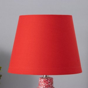Настольная лампа с абажуром RISALUX «Лавр», 1xЕ14, 40 Вт, красный, 20x20x35 см