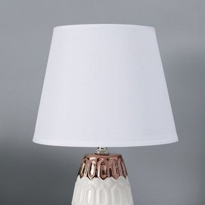 Настольная лампа с абажуром RISALUX «Деметра», Е14, 40 Вт, белый, 20x20x33 см