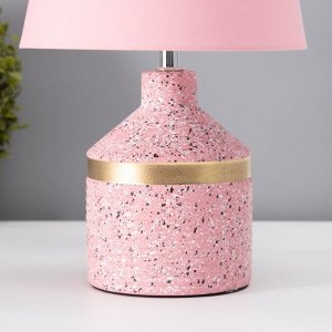 Настольная лампа с абажуром RISALUX «Лавр», 1xЕ14, 40 Вт, розовый, 20x20x35 см
