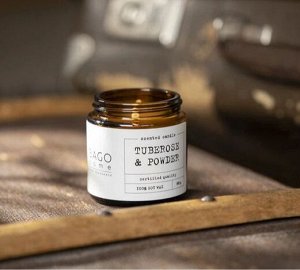 Свеча ароматическая в стекле Тубероза и пудра 88 г, BAGO home BHP0244