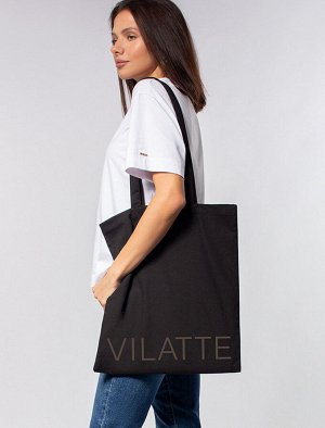 Vilatte Сумка-шоппер из 100% хлопка с принтом