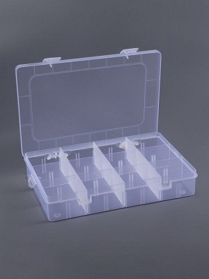 Органайзер для хранения мелочей, с подвесом, 12 ячеек, 14x12x3.3 см, прозрачный
