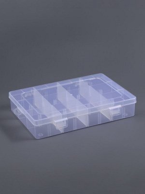 Органайзер для хранения мелочей, с подвесом, 12 ячеек, 14x12x3.3 см, прозрачный