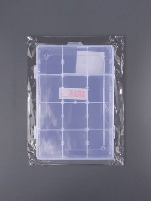 Органайзер для хранения мелочей, с подвесом, 12 ячеек, 14x12x3.3 см, прозрачный
