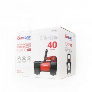 Компрессор а/м "CARFORT" Force -40 12v. 10Amp, 40 л/мин с фонарем (1/8)