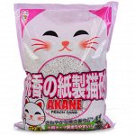 Akane Наполнитель д/кош Комкующийся бумажная основа Аромат персика 7л/1,8кг (1/7)