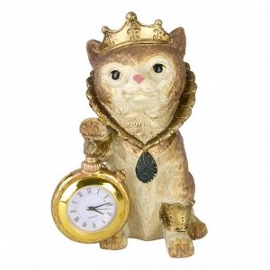 Фигурка декоративная Кошка с часами, 9x8x14