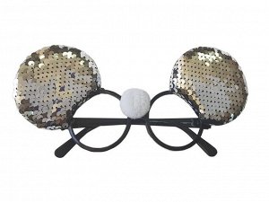 Карнавальные очки Серебристые пайетки