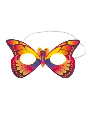Светящиеся очки для карнавалов и праздников Желтая бабочка, 26,5x13x1