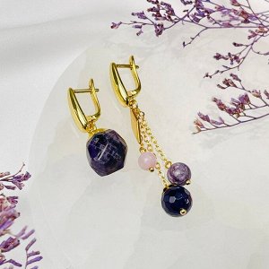 Серьги из Аметиста и Чароита