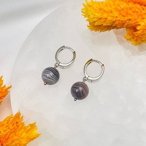 Серьги из ботсванского Агата
